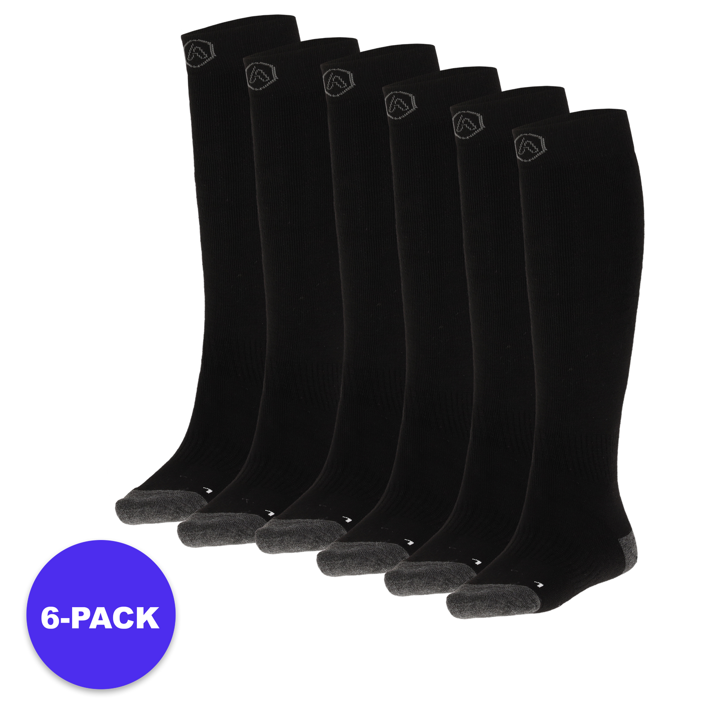 Skisocken Unisex - einfarbig - Frotteesohle - 6er-Pack - Sonderpackung