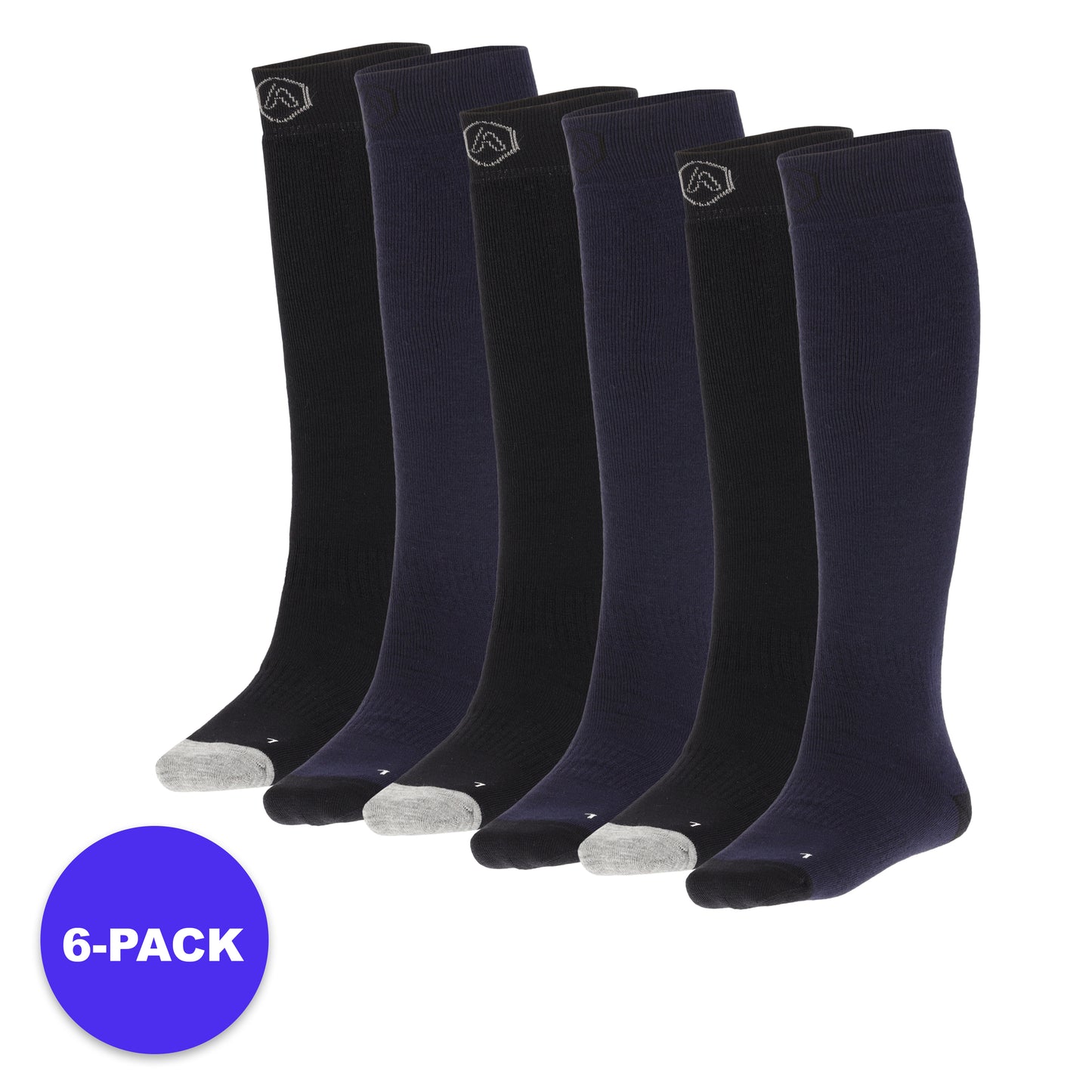 Skisocken Unisex - einfarbig - Frotteesohle - 6er-Pack - Sonderpackung