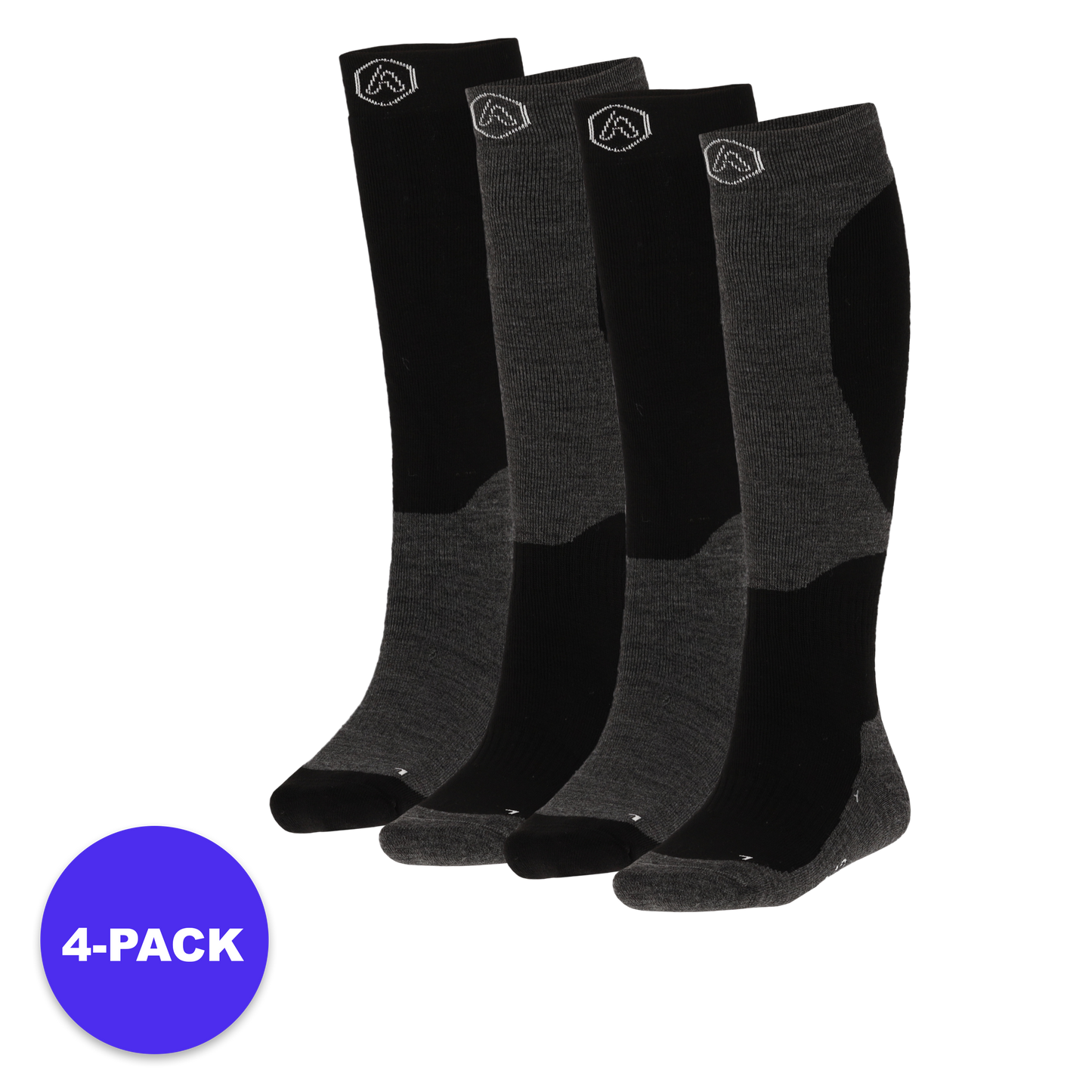 Chaussettes de ski unisexe - Design - 4-Pack - Advantage pack