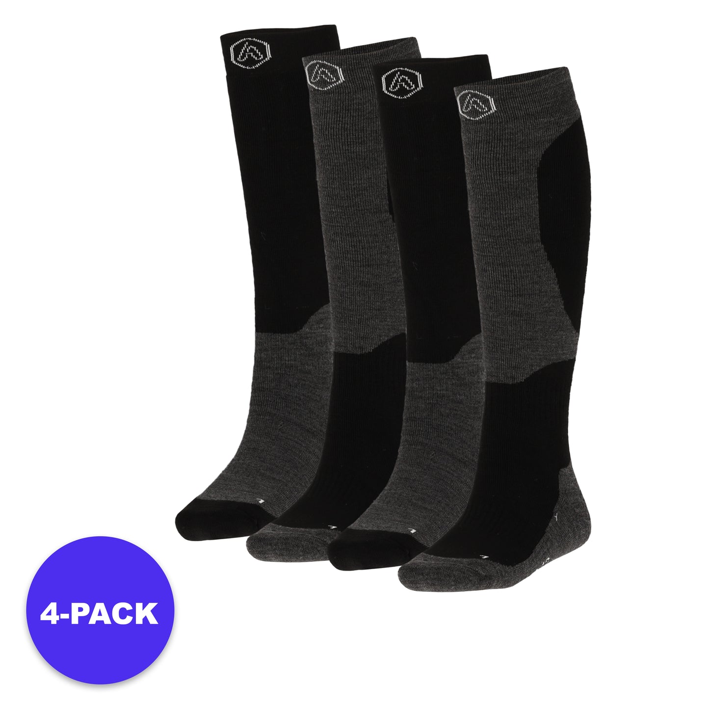 Chaussettes de ski unisexe - Design - 4-Pack - Advantage pack