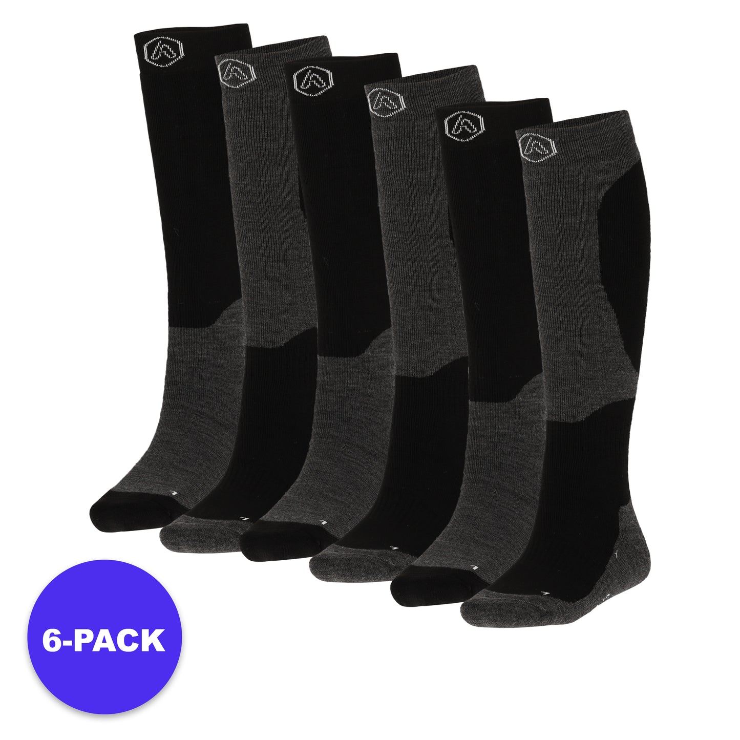 Skisokken Unisex - Design - 6-Pack - Voordeelpakket