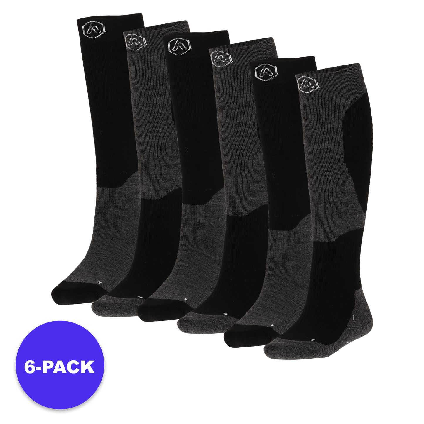 Skisokken Unisex - Design - 6-Pack - Voordeelpakket