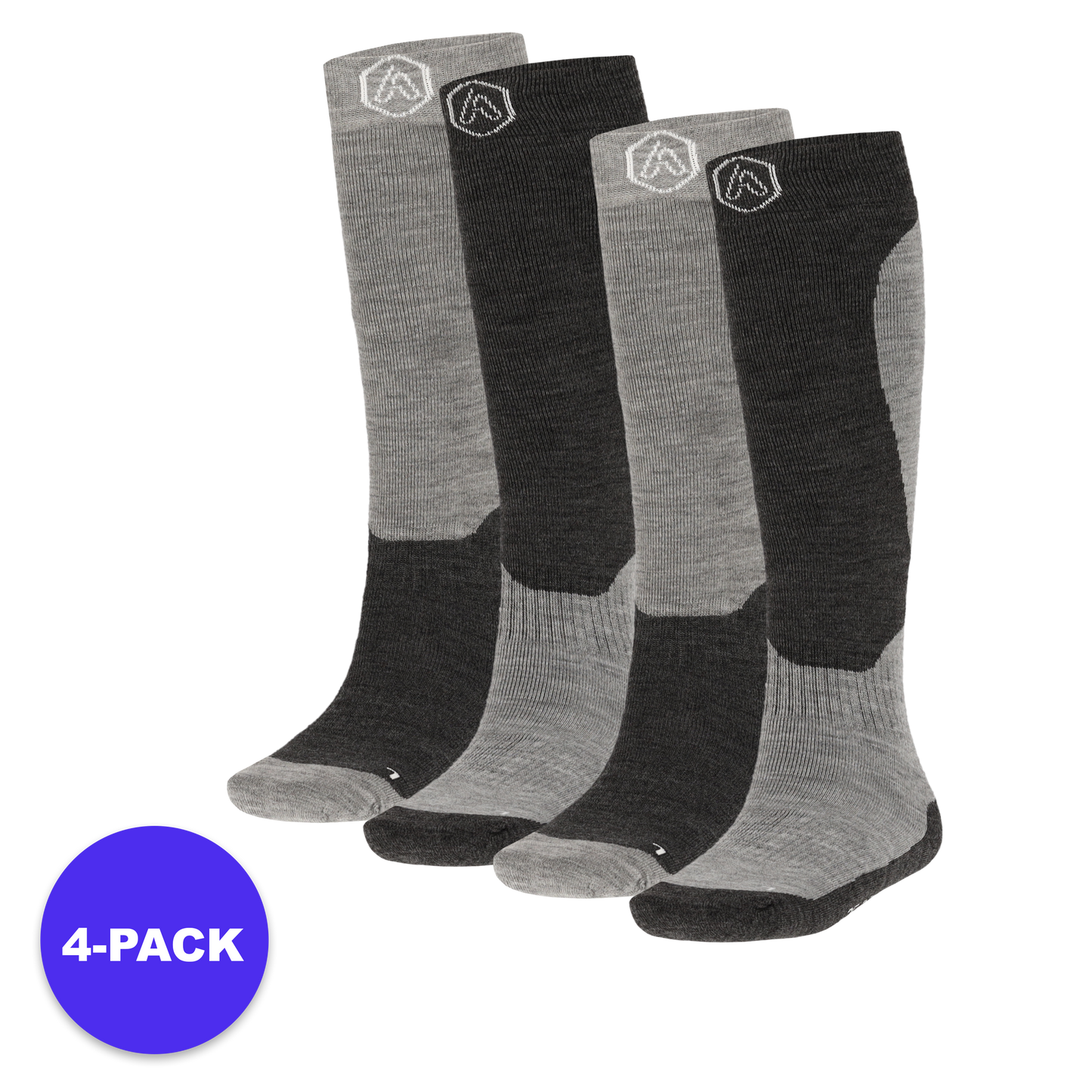 Chaussettes de ski unisexe - Design - 4-Pack - Advantage pack