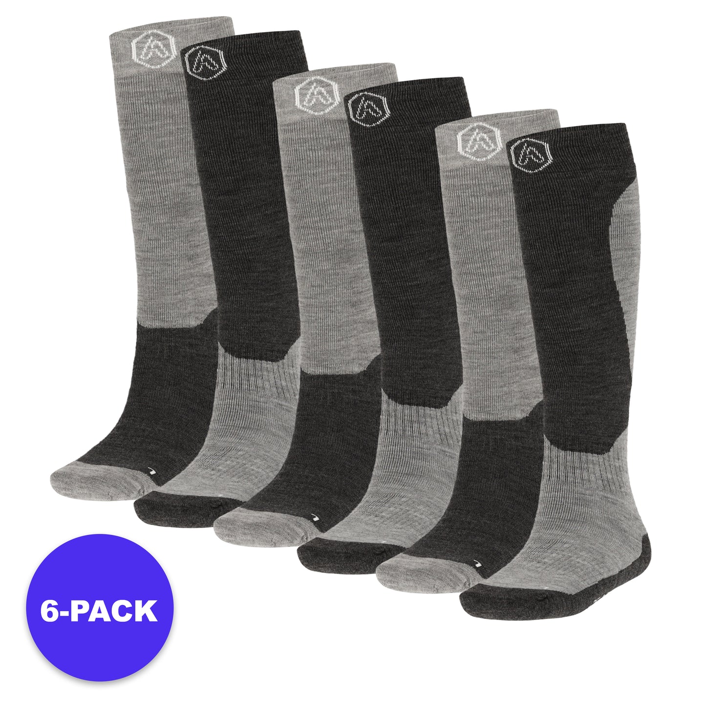Skisokken Unisex - Design - 6-Pack - Voordeelpakket