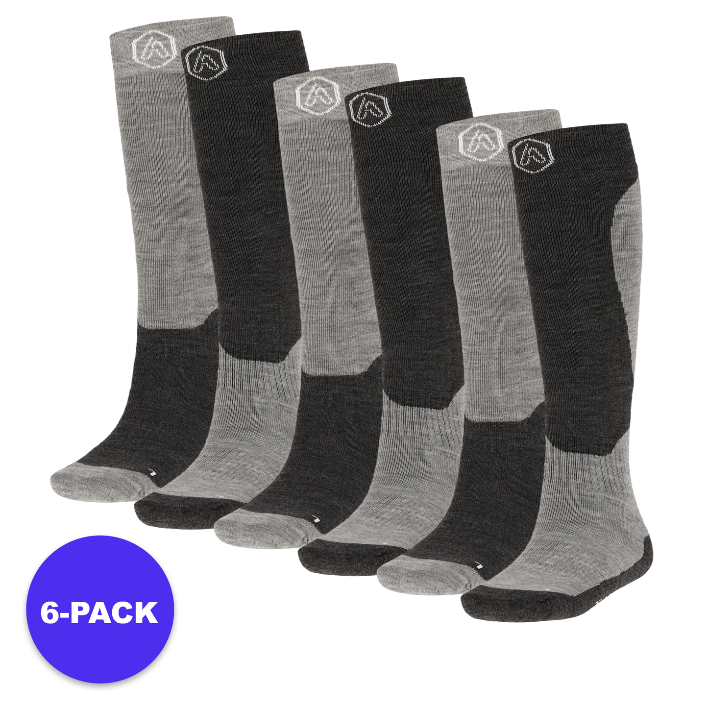 Skisokken Unisex - Design - 6-Pack - Voordeelpakket