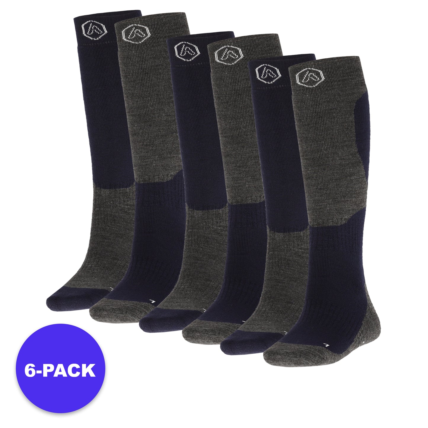 Skisokken Unisex - Design - 6-Pack - Voordeelpakket
