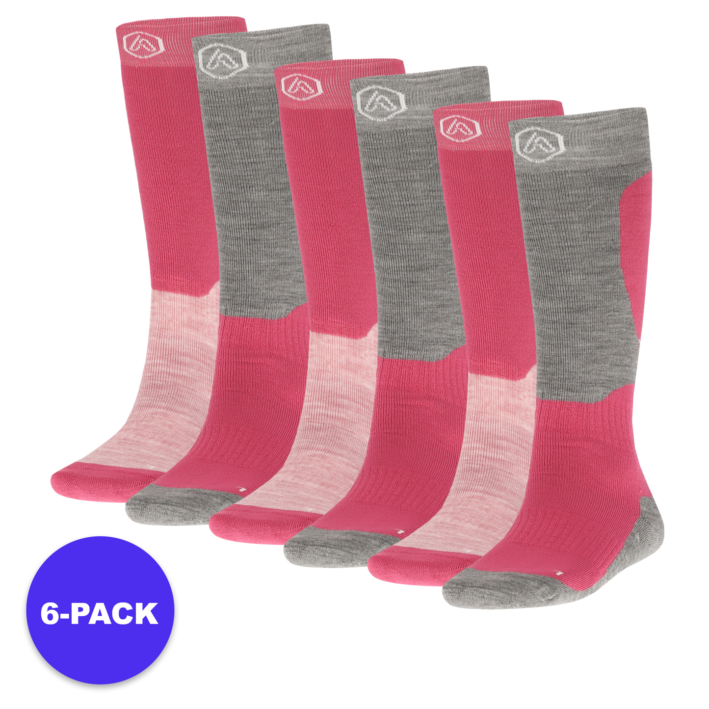Skisokken Unisex - Design - 6-Pack - Voordeelpakket