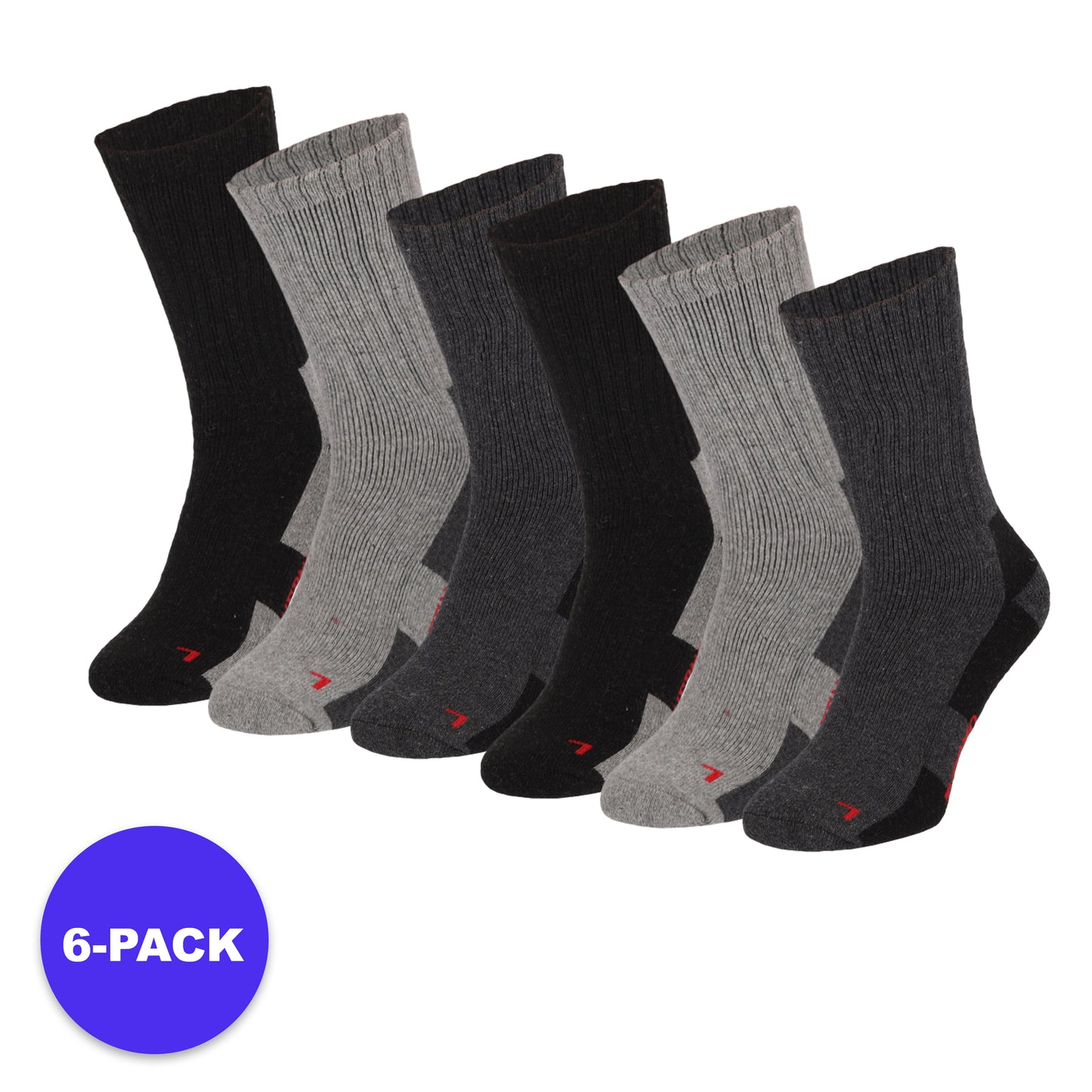 Thermo Wandelsokken - Unisex - 6-Pack Voordeelpakket