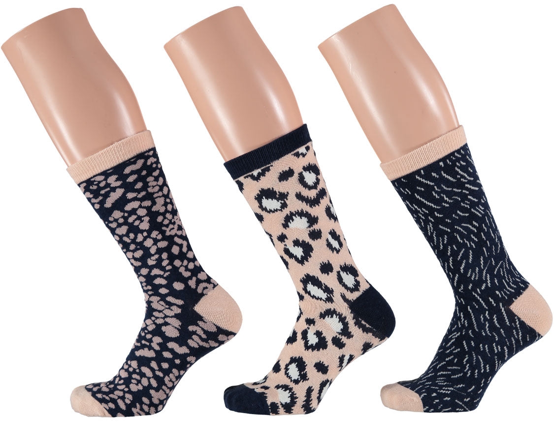 Bunte Damensocken Tigerdruck (6er-Pack)