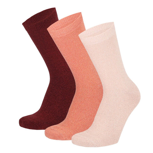 Kleurrijke dames sokken - Fashion Roze/Beige (6-Pak)