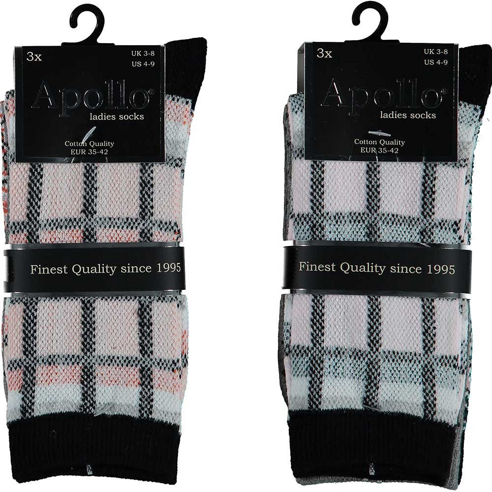 Chaussettes colorées à pois et à rayures pour femmes (paquet de 6)