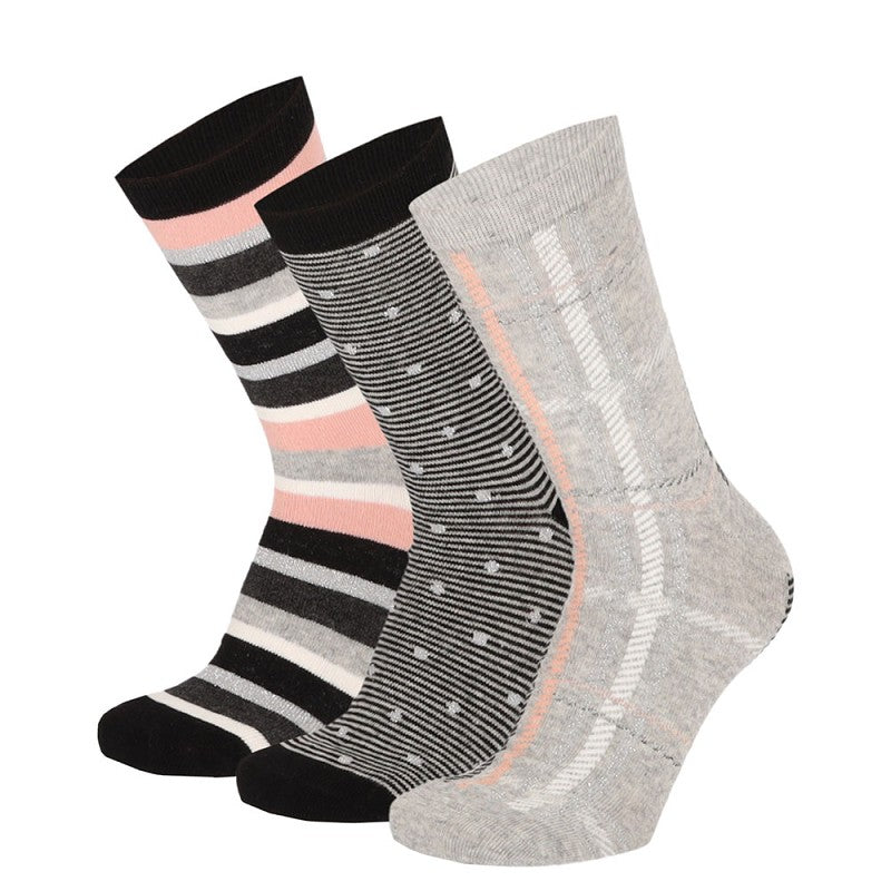 Chaussettes colorées à rayures pour femmes (paquet de 6)