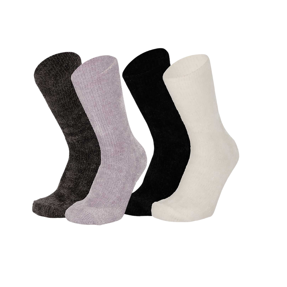 Dames bedsokken - Chenille - 4-Pack