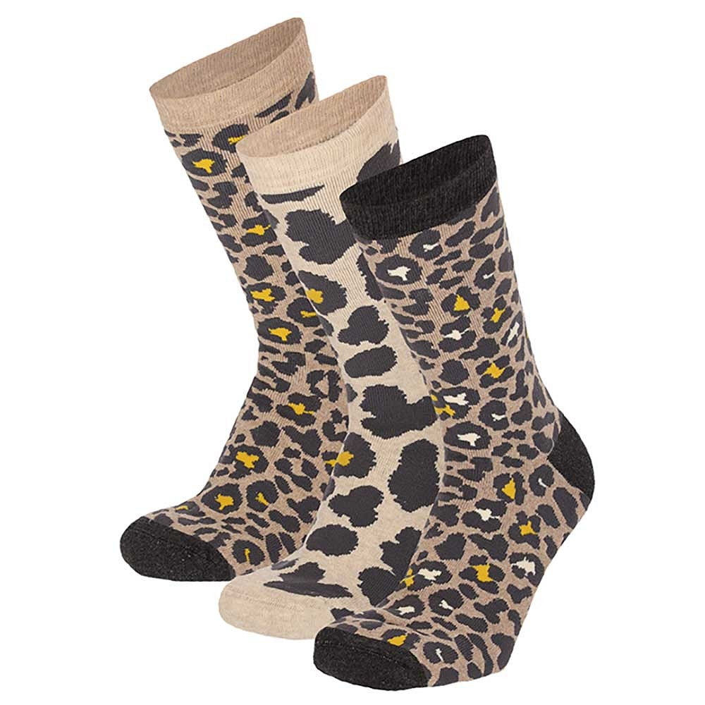 Chaussettes pour dames en tissu éponge avec impression (paquet de 6)