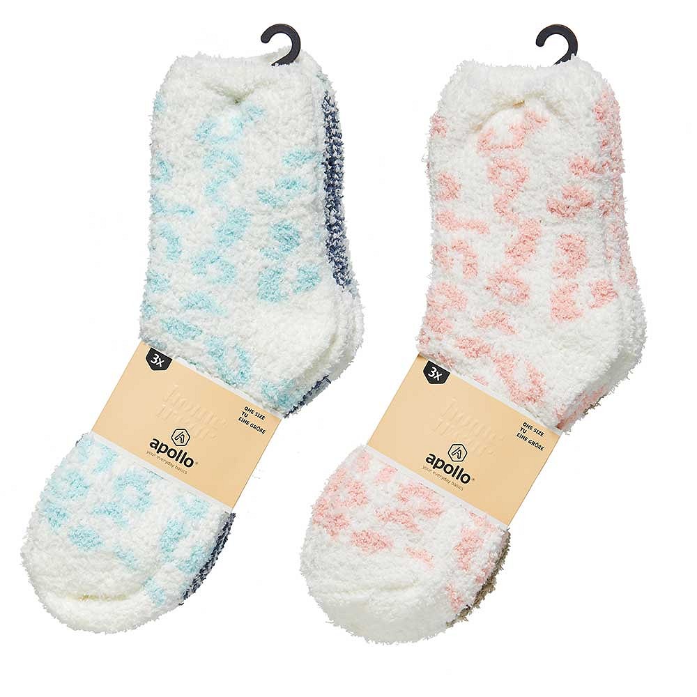 Bedsokken Dames – 6-Pack – Roze/Blauw - Voordeelpakket