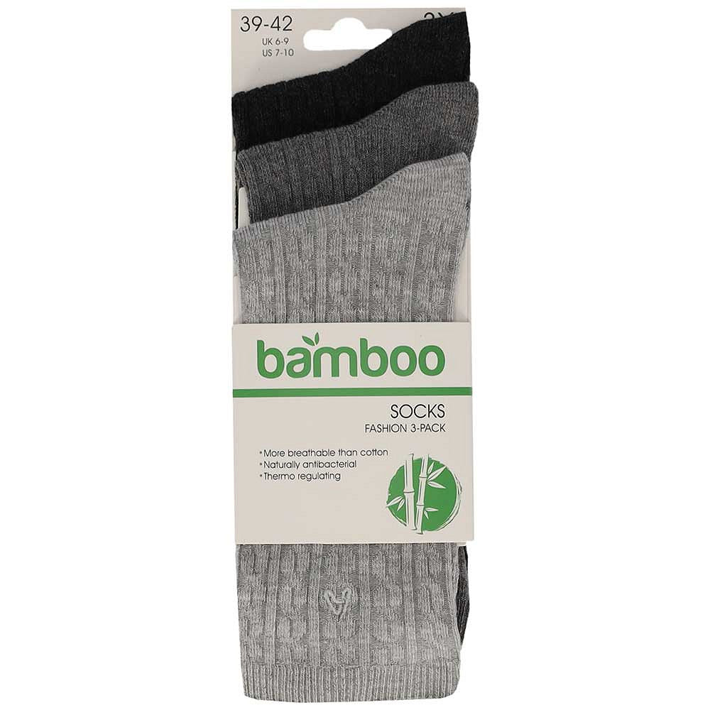Bamboe sokken dames - 6-Pak - Kabelstructuur