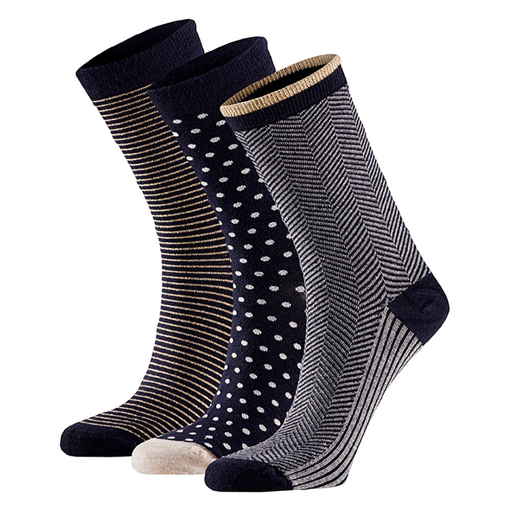 Chaussettes en bambou pour femmes - Multi navy - (paquet de 6)