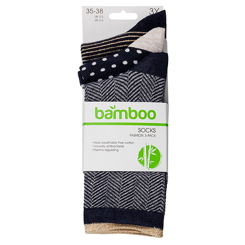 Chaussettes en bambou pour femmes - Multi navy - (paquet de 6)