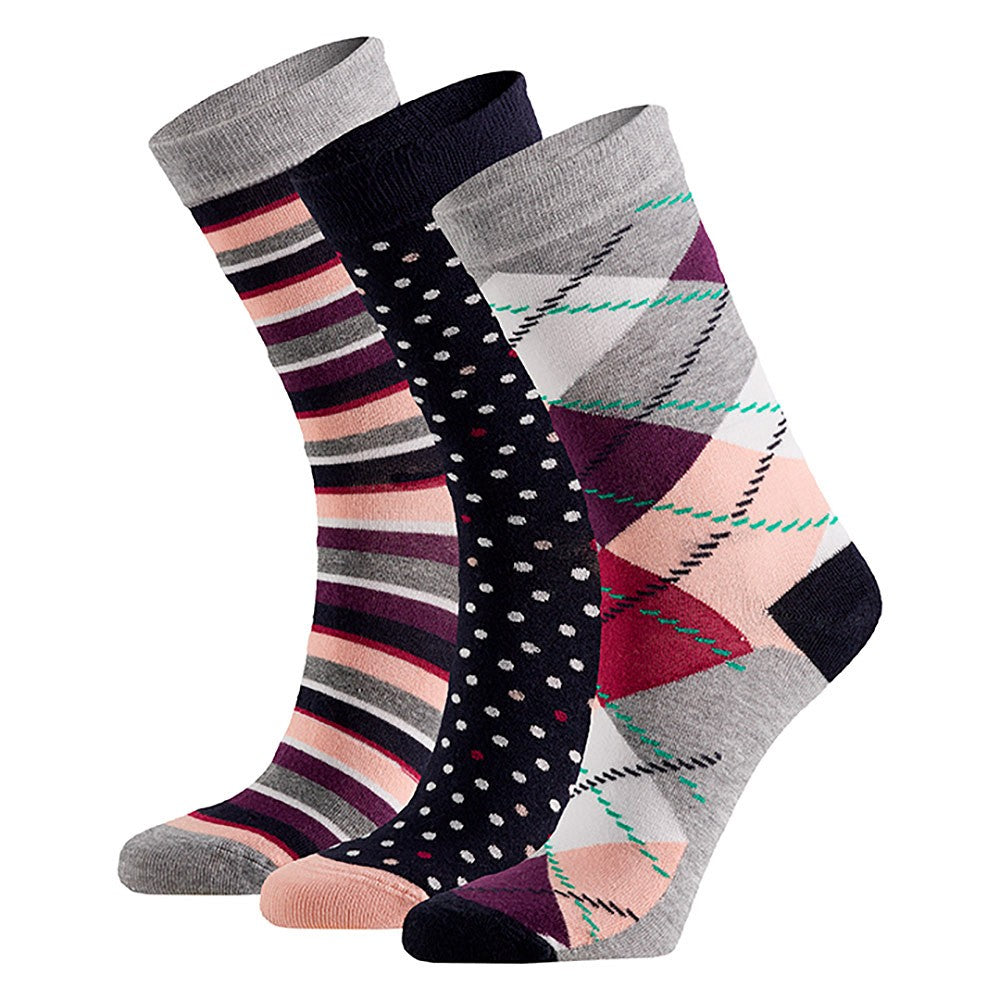 Chaussettes en bambou pour femmes - Multi Grey - (paquet de 6)