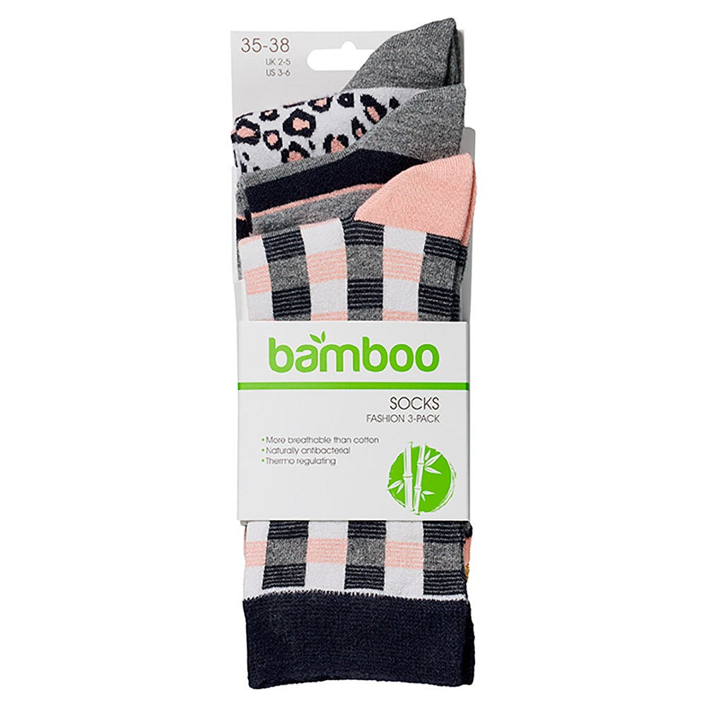 Chaussettes en bambou pour femmes - Multi Grey - (paquet de 6)