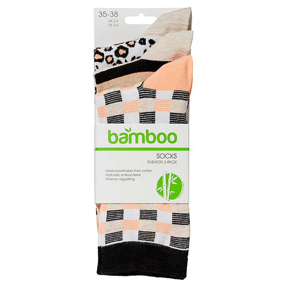 Bambus Damen Socken Mode - Multi Beige - (6er-Pack)