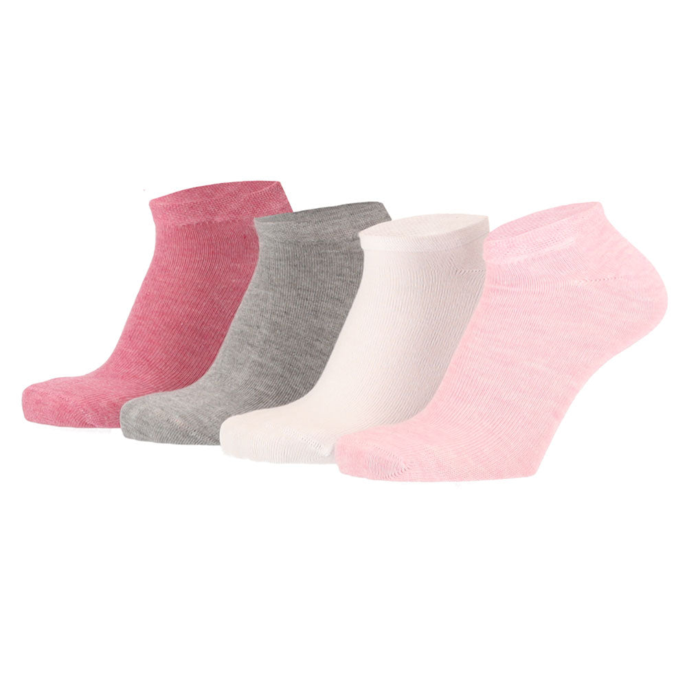 Bamboe Sneakersokken Kids - Multi Roze - 4 Pak