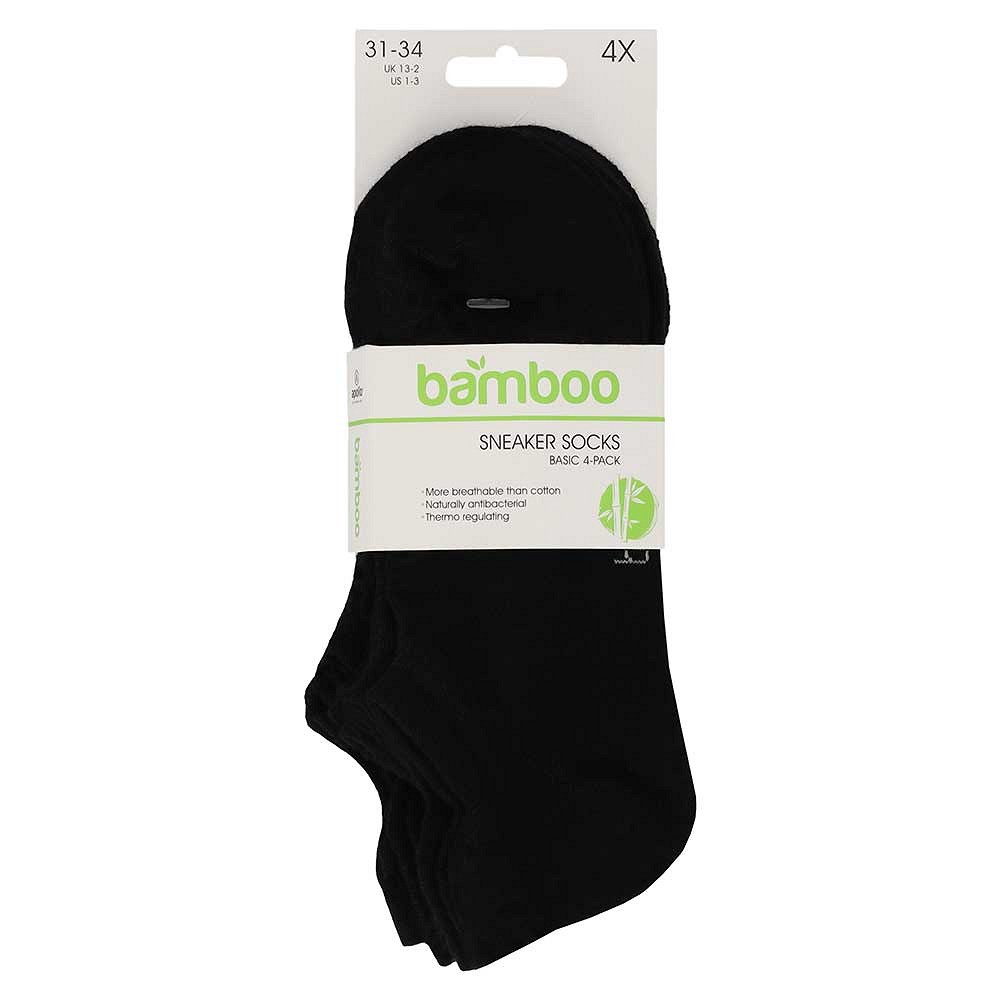 Chaussettes Bamboo Sneaker Socks Kids - Noir - Mash