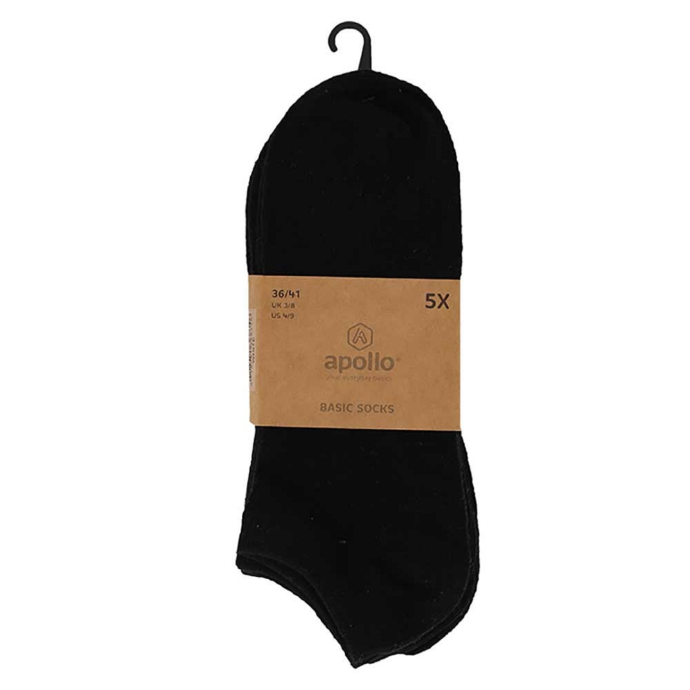 Dames Sneakersokken - Zwart - 5-Pak