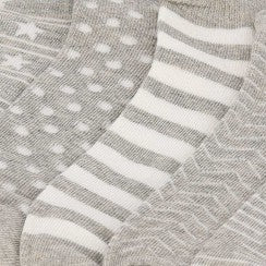 Chaussettes à motifs pour femmes - Gris - Lot de 5