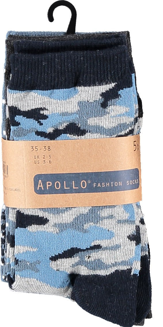 Paquet de 5 chaussettes pour enfants Casual Blue
