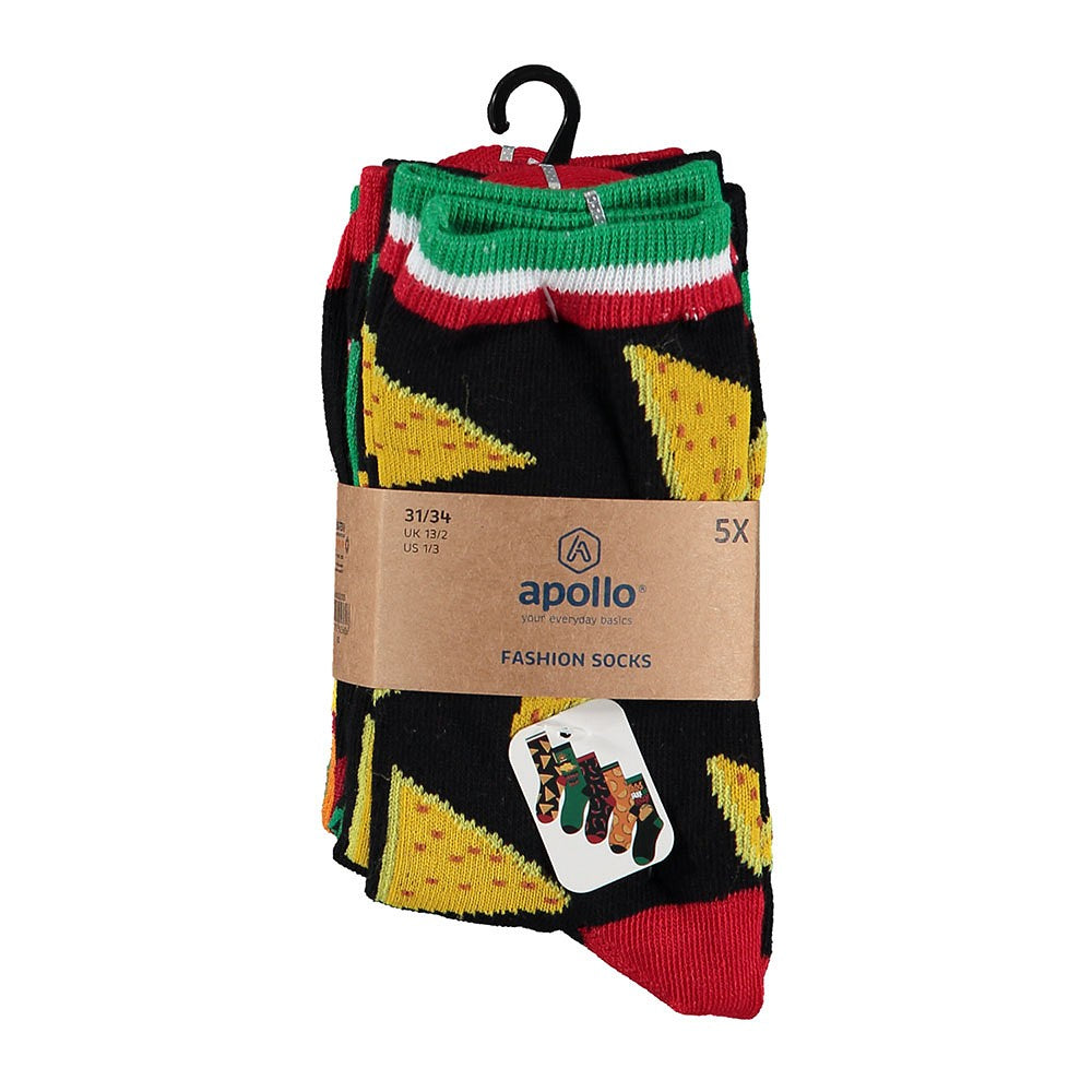 Chaussettes colorées pour enfants Boys Food Nacho 5-Pak