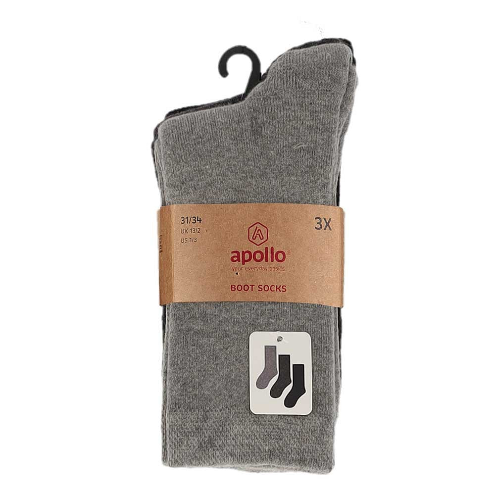Badstof Kindersokken - Unisex - 3-Pak