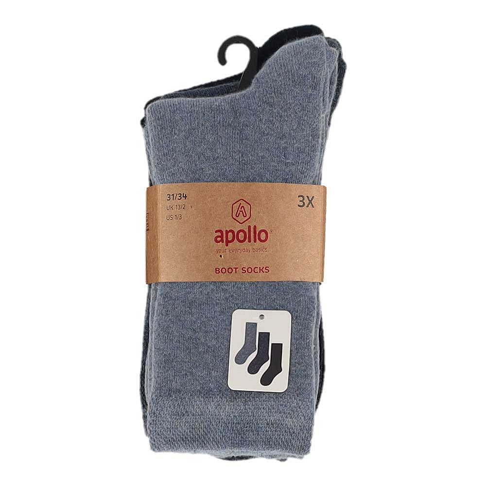 Badstof Kindersokken - Unisex - 3-Pak