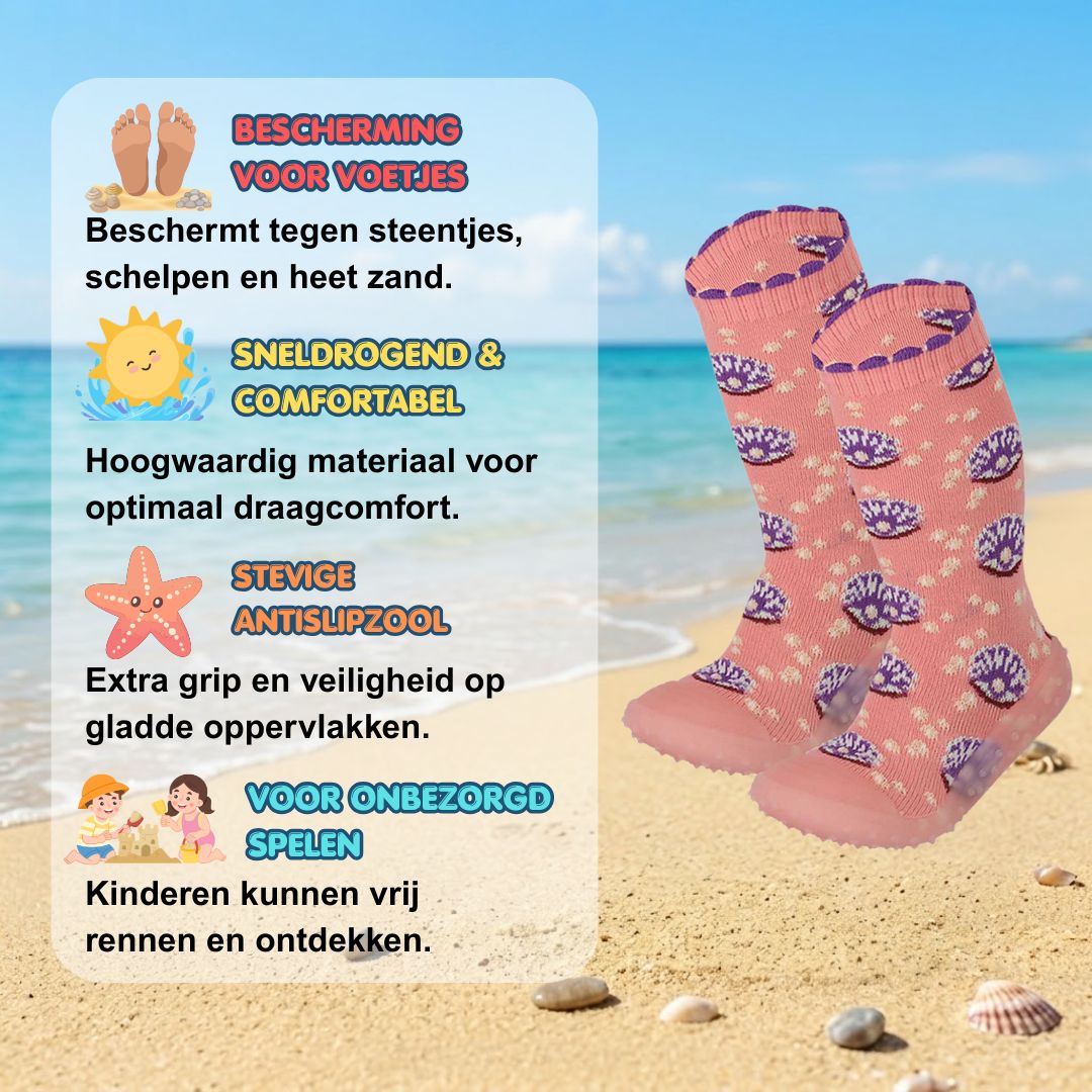 Watersokken kids - anti slip - Roze