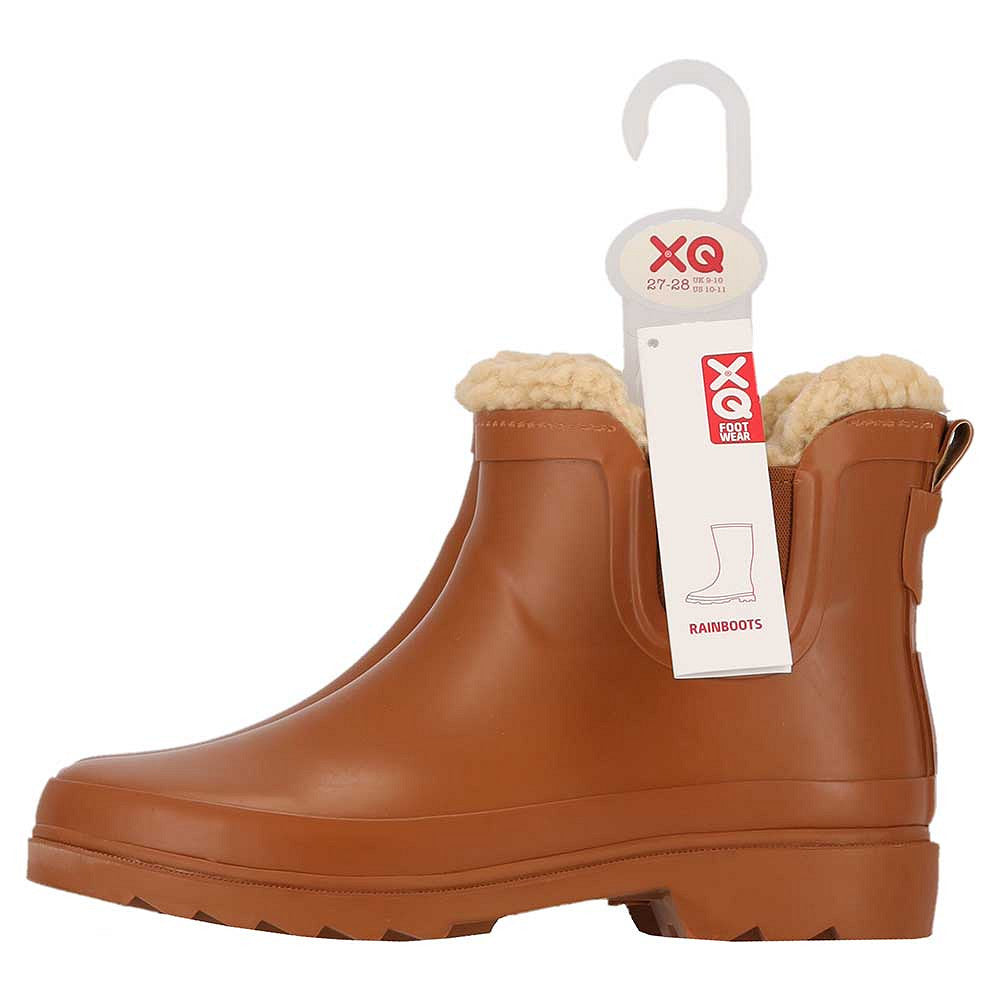 Chelsea regenlaarzen kinderen - Fake Fur voering - Rubber - Bruin