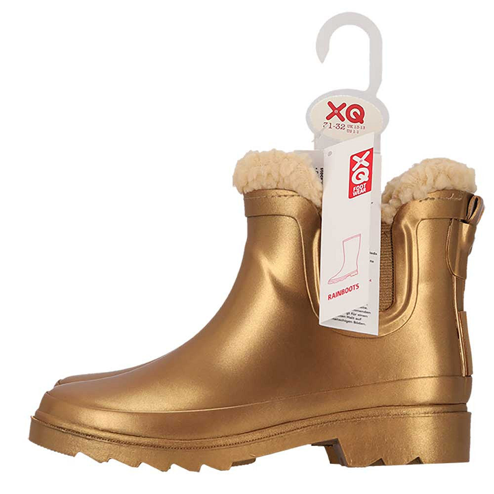 Chelsea regenlaarzen kinderen - Fake Fur voering - Rubber - Goud