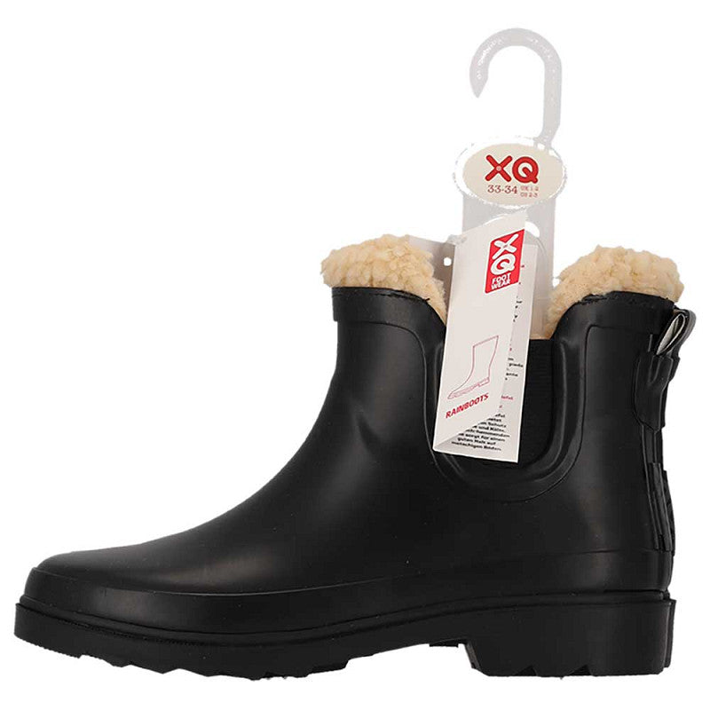 Chelsea regenlaarzen kinderen - Fake Fur voering - Rubber - Zwart