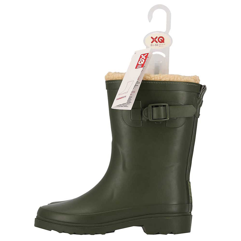 Regenlaarzen kinderen - Unisex - Fake Fur voering - Groen