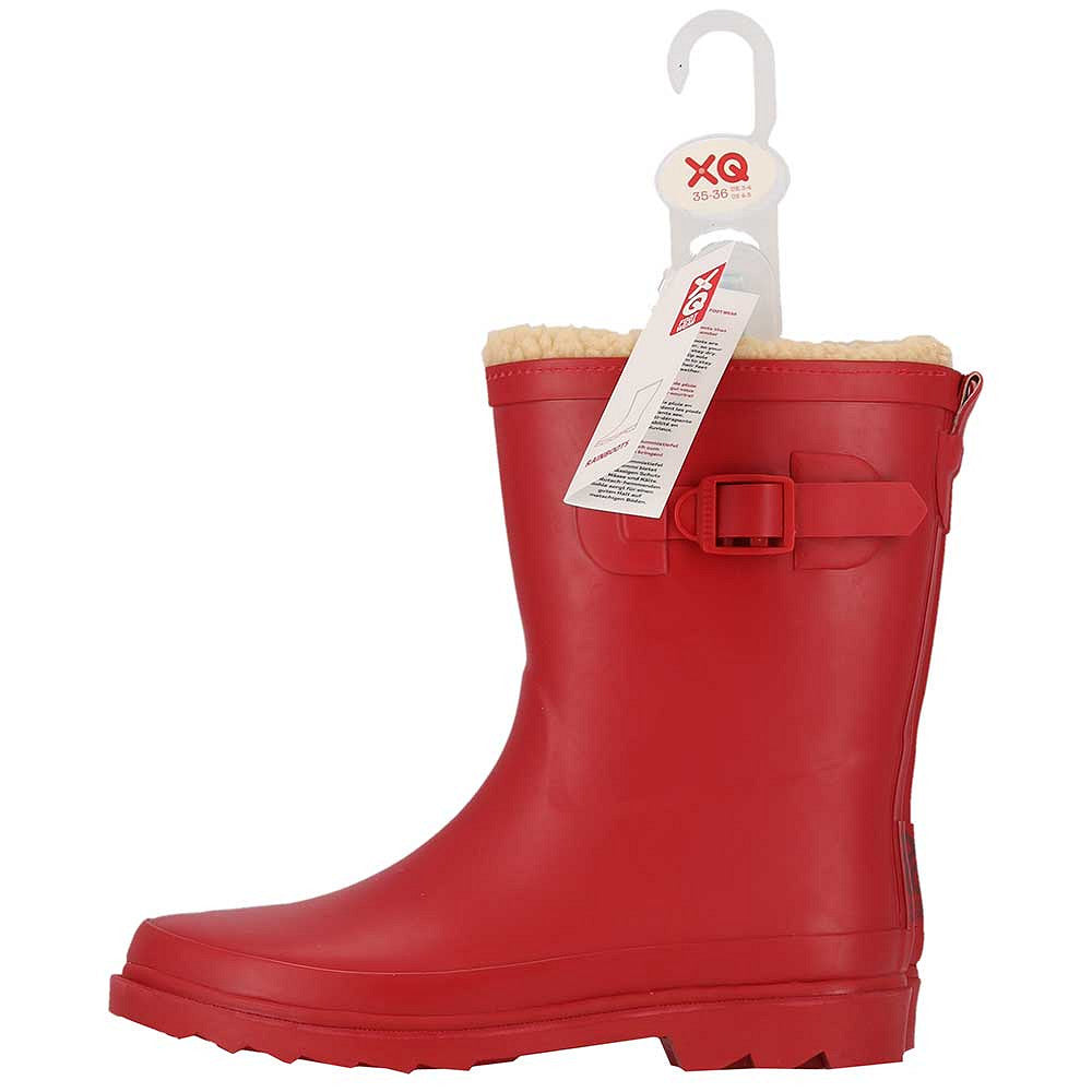 Regenlaarzen kinderen - Unisex - Fake Fur voering - Rood