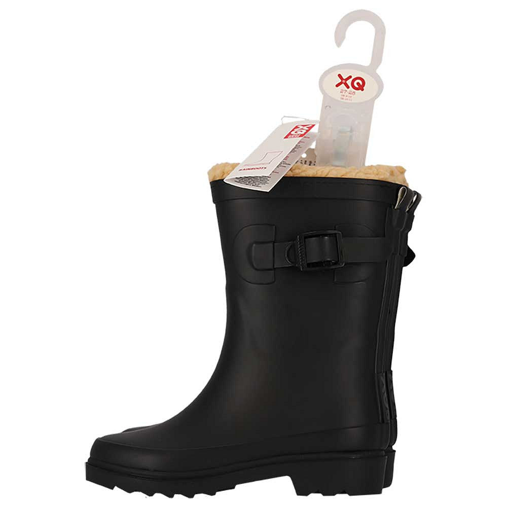 Regenlaarzen kinderen - Unisex - Fake Fur voering - Zwart