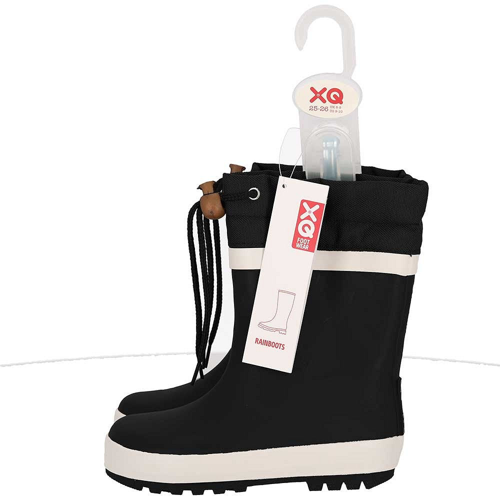 Regenlaarzen kinderen fleece zwart – XQ Footwear – losse laars