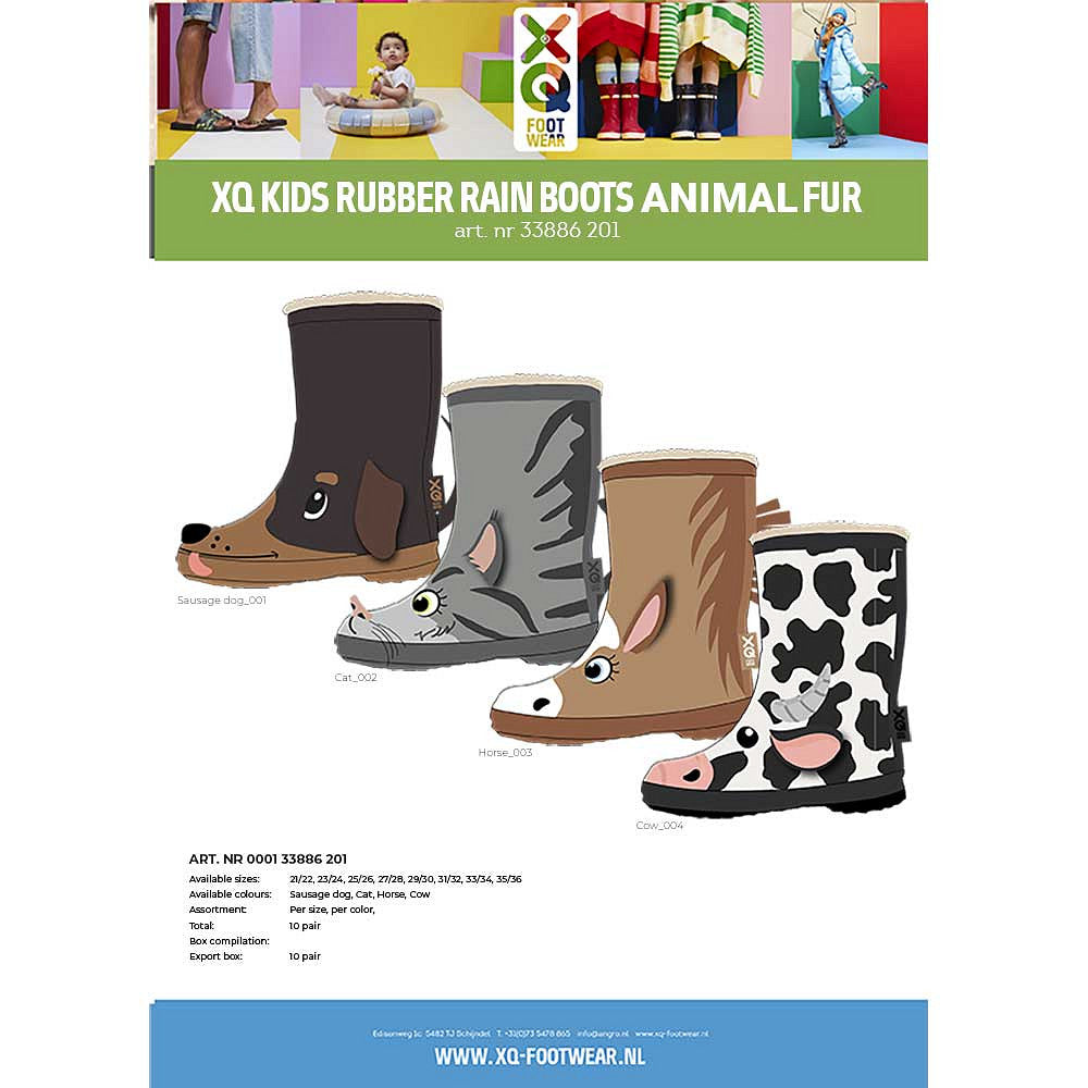 Regenlaarzen hondendesign kids - Fur voering - Hondendesign