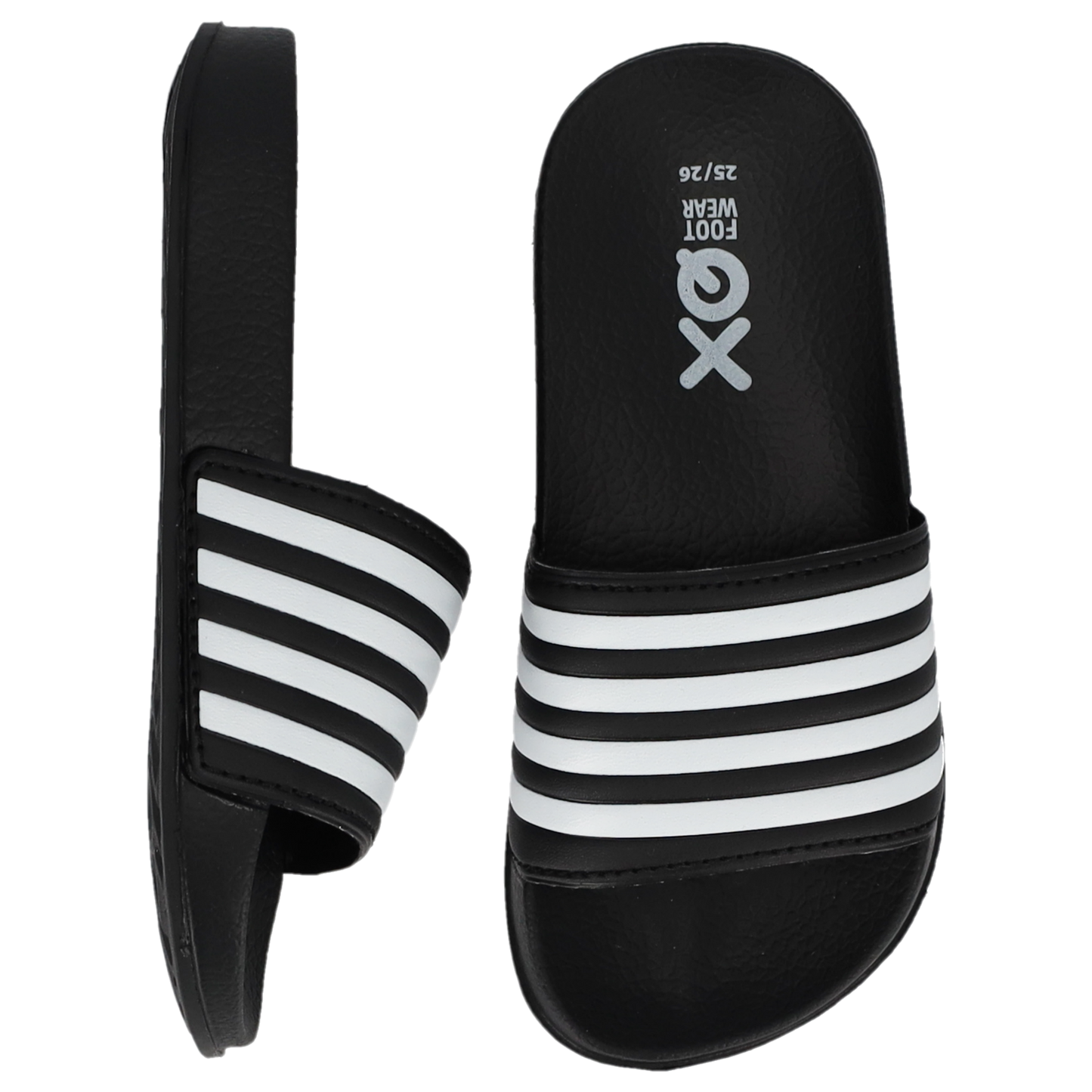 Slippers Kinderen - Unisex - Zwart/Wit