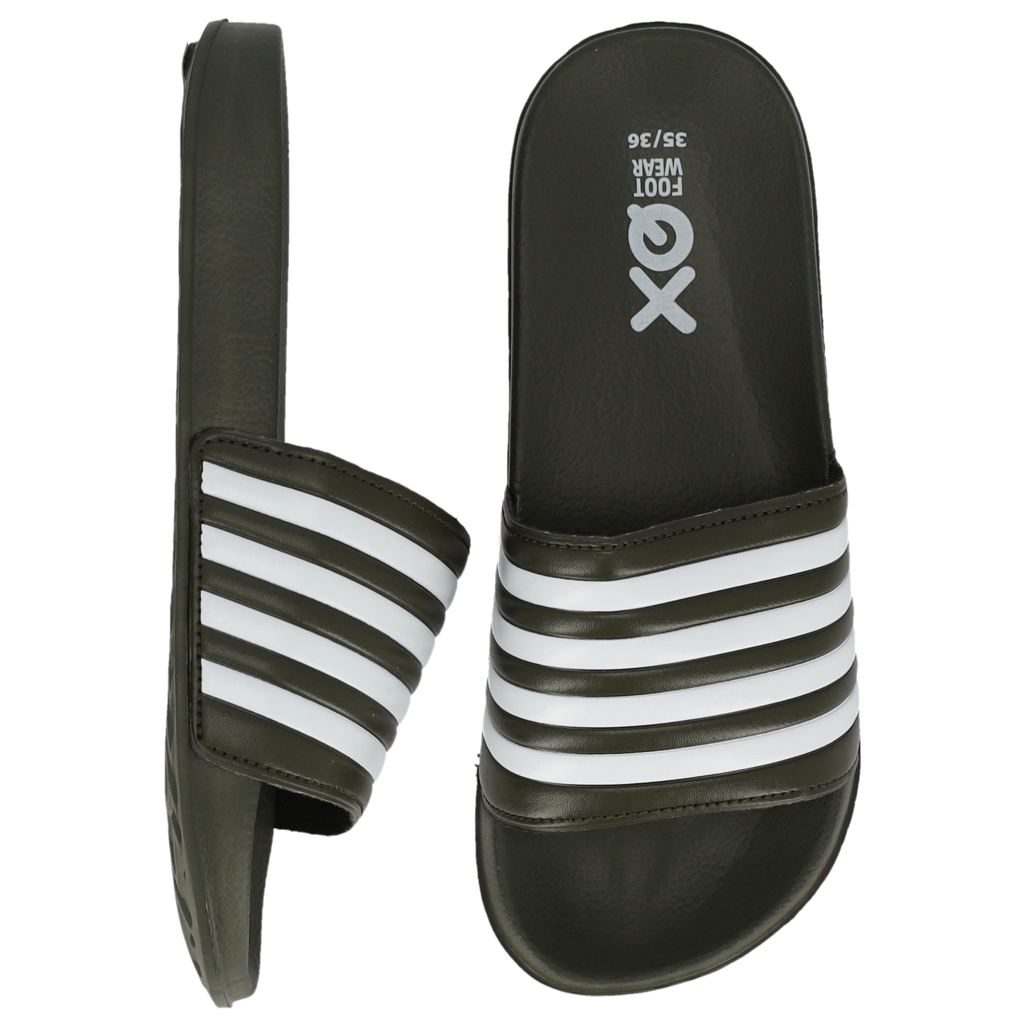 Slippers Kinderen - Unisex - Groen/Wit