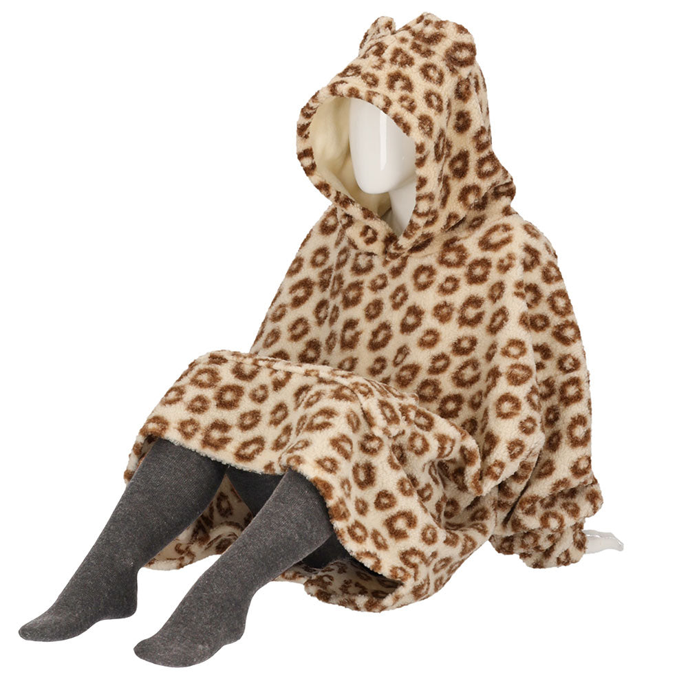 Huggle Hoodie Kids - Luipaard print - One Size - Tieners