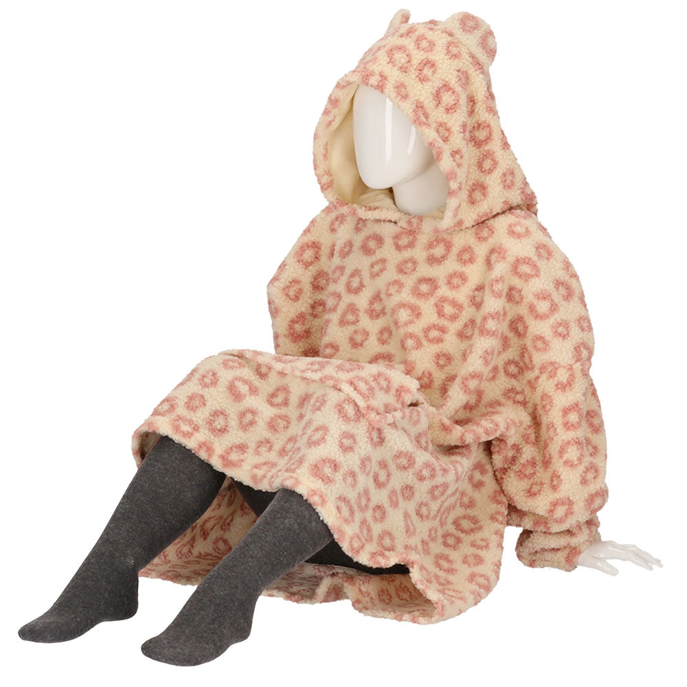 Huggle Hoodie Kids - Luipaard print - One Size - Tieners