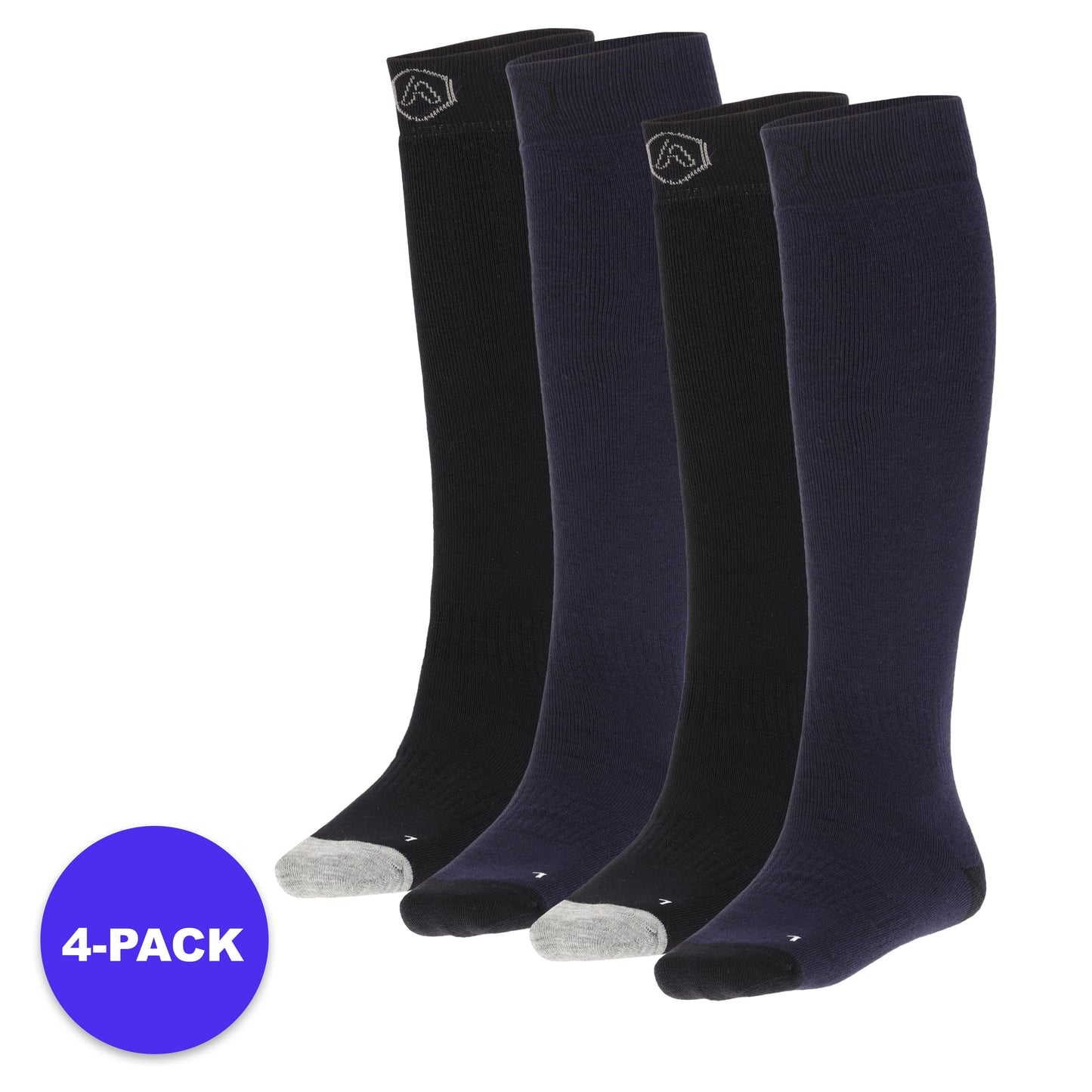 Skisokken Kinderen – Plain – Unisex – 4-Pack