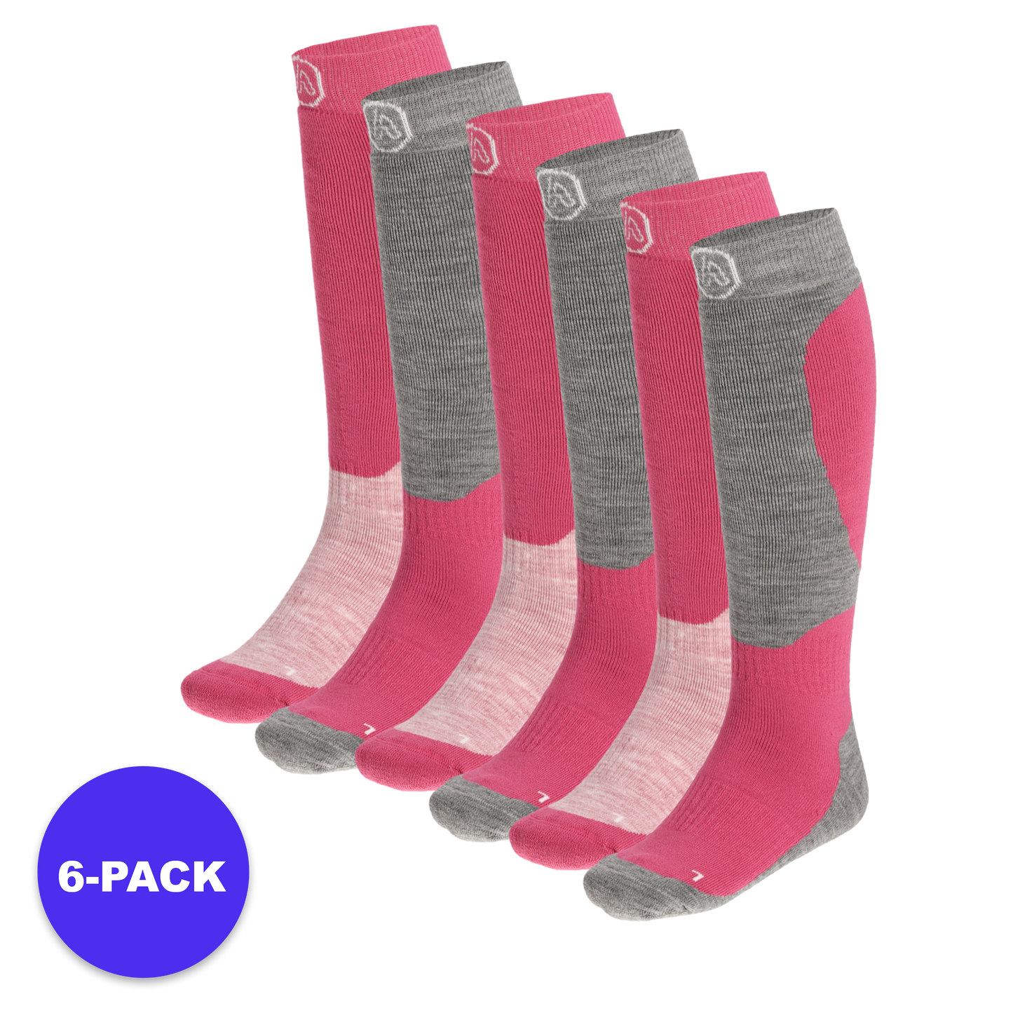 Unisex skisokken voor kinderen - 6-Pack - Voordeelpakket