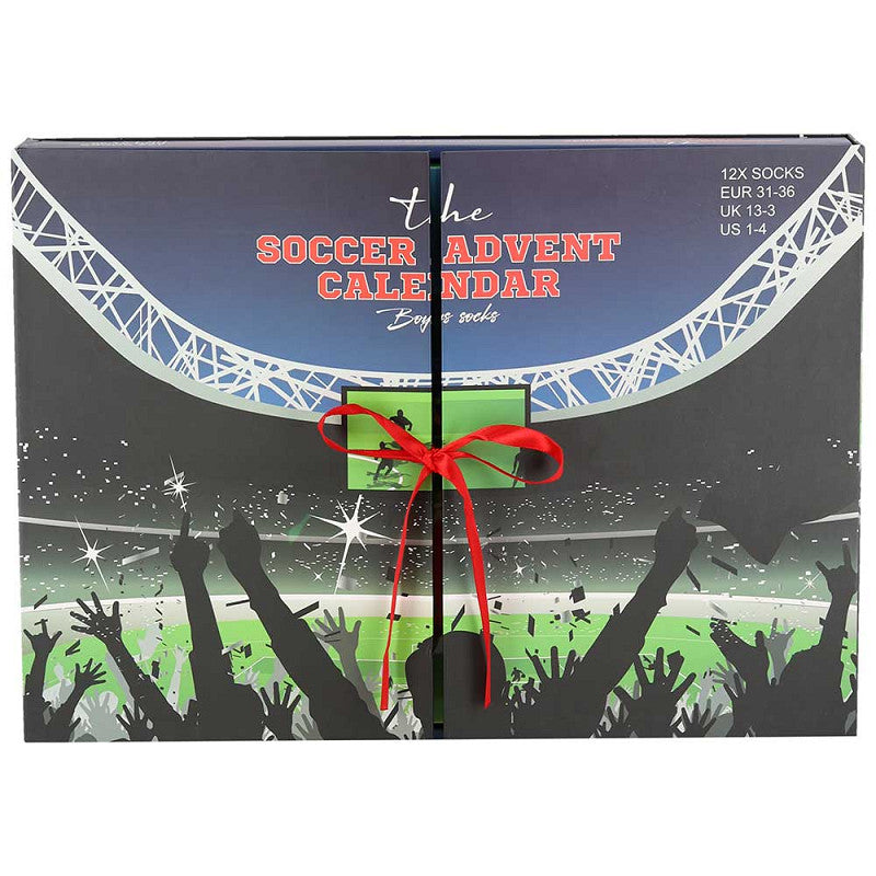 Kerst adventskalender - Jongens - 12-Paar sokken - Voetbal