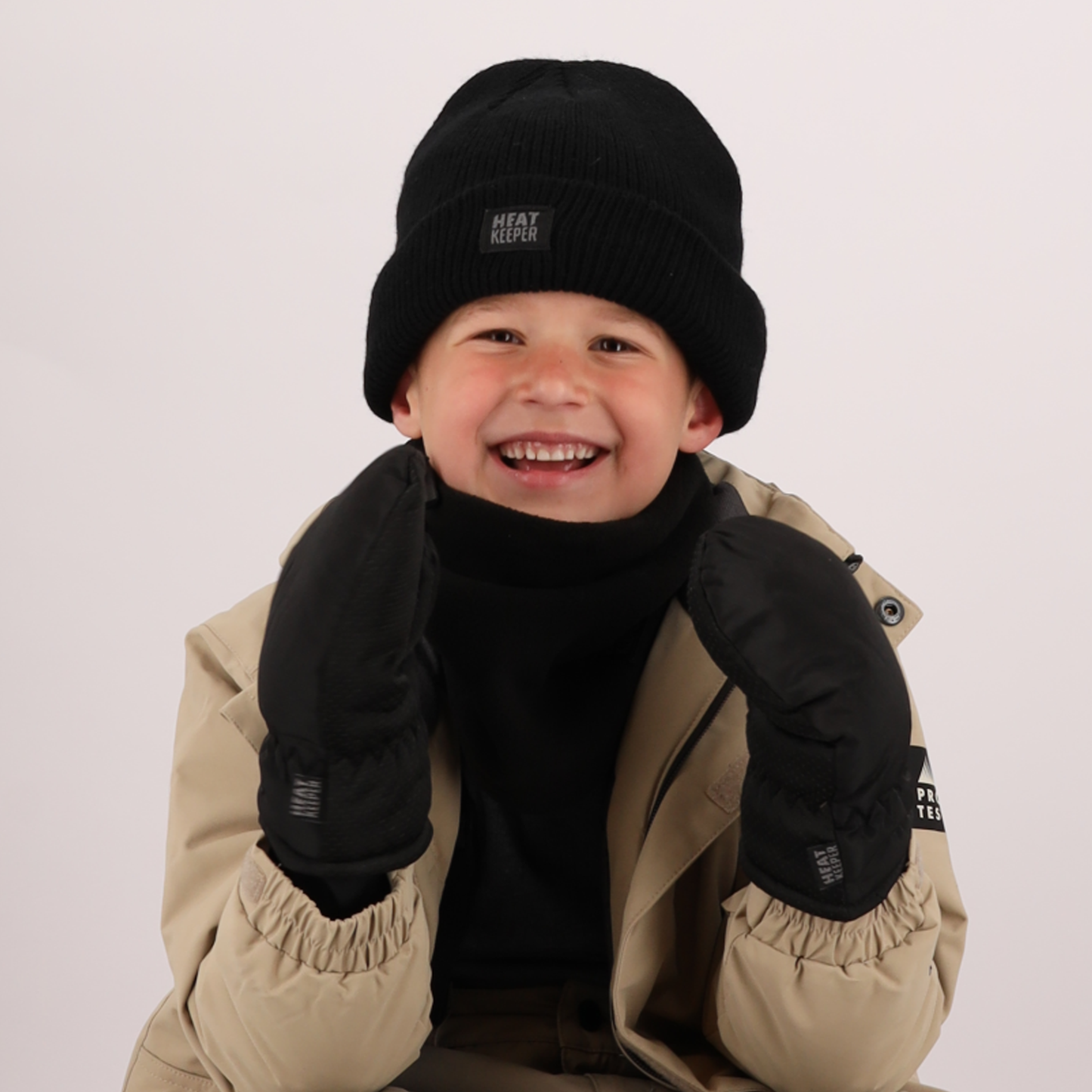 Fleece nekwarmer kinderen - Zwart - 4 stuks - Voordeel